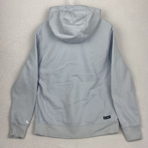 Nike Paris Saint-Germain Sweater Adult Medium Light Blue Logo Hoodie Sweatshirt - Picture 2 of 9